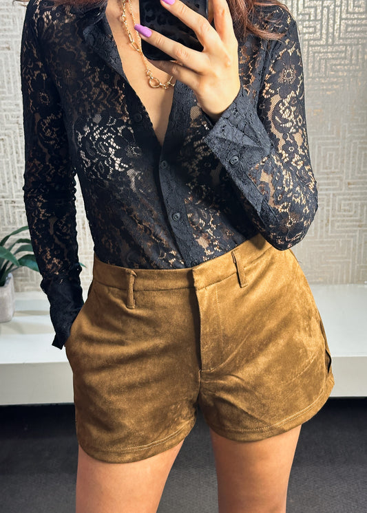 Joan Faux Suede Shorts