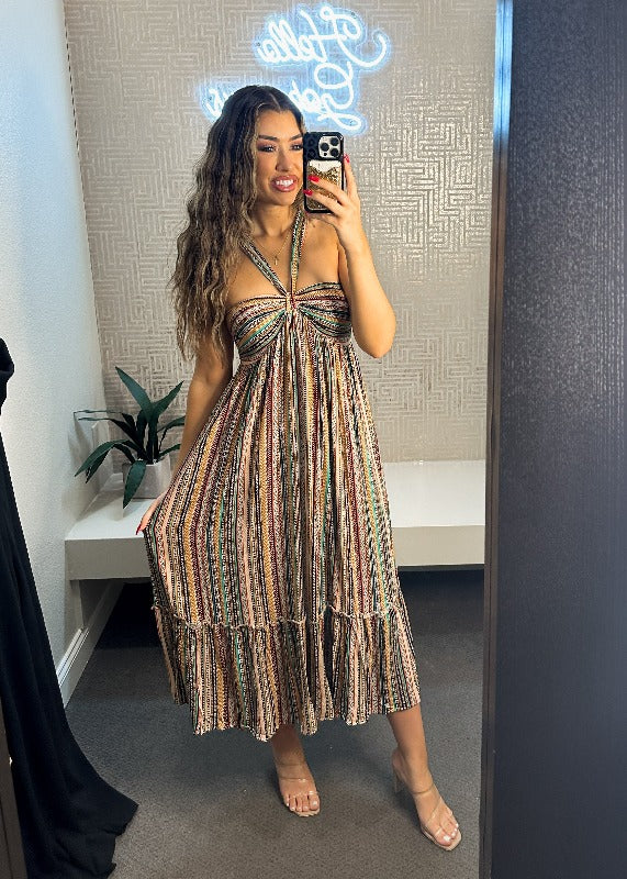 Woven Halter Dress