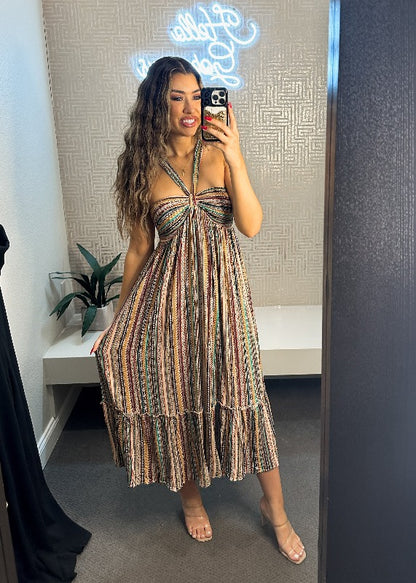 Woven Halter Dress