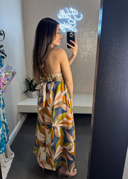 Palm Springs Strapless Maxi Dress