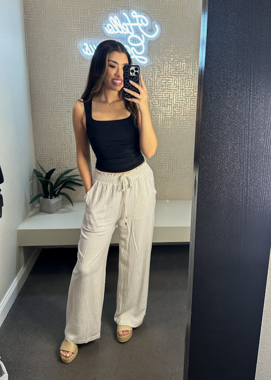 Allie Linen Wide Leg Pants