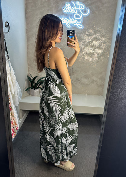 Savanna Print Twist Maxi Dress