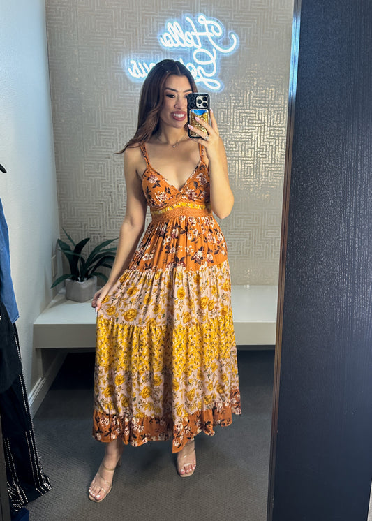 Jaylin Lace Trim Maxi Dress