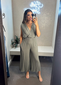 Woven Ruched Jumpsuit