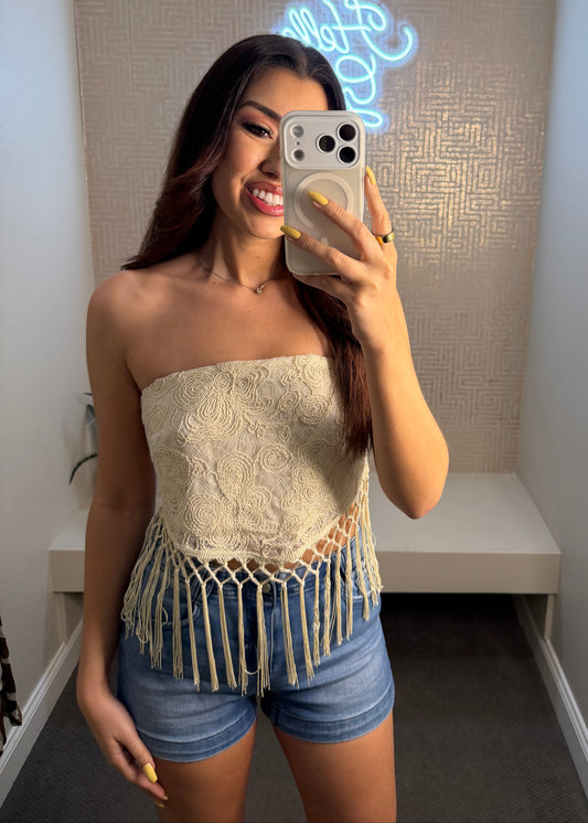 Sunbeam Dream Fringe Tube Top
