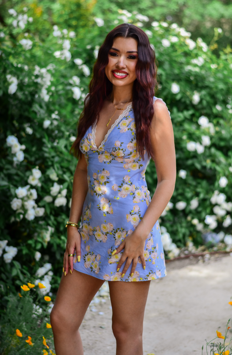Ava Floral Print Mini Dress