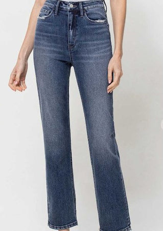  High Rise Ankle Straight Jean