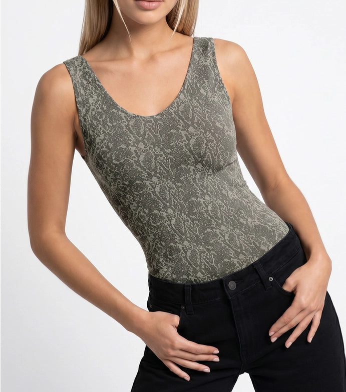 Reversible Snakeskin Top