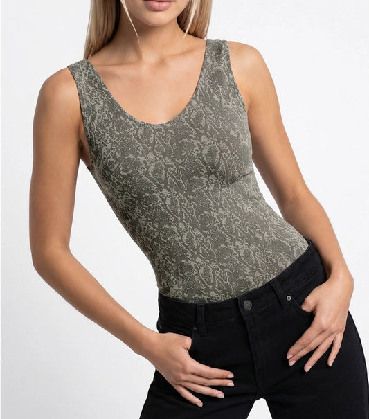 Reversible Snakeskin Top