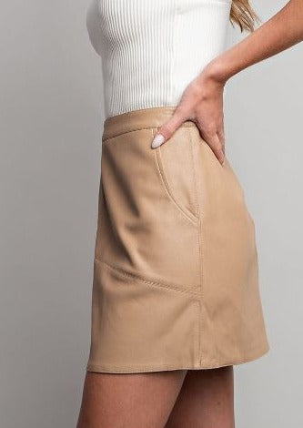 Pleather Mini Skirt