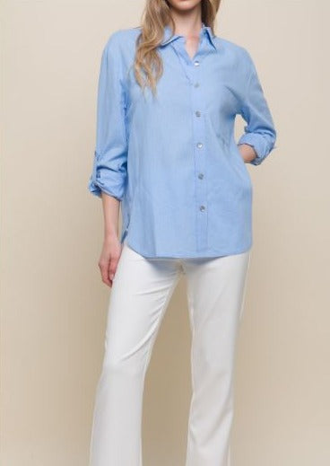 Ashlyn Relaxed Fit Linen Button Up