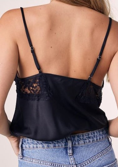 Silky Lace Trim Camisole