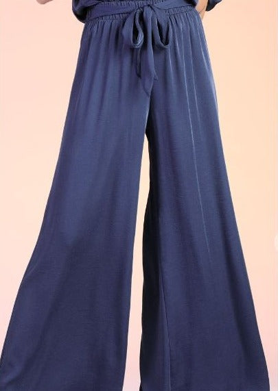 Yvonne Tie Waist Wide Leg Pant