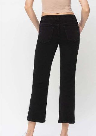  High Rise Ankle Straight Jeans