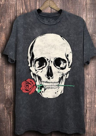 Skull Rose Graphic Top