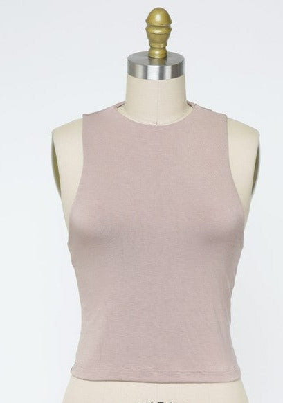 Ava High Neck Double Lined Tank