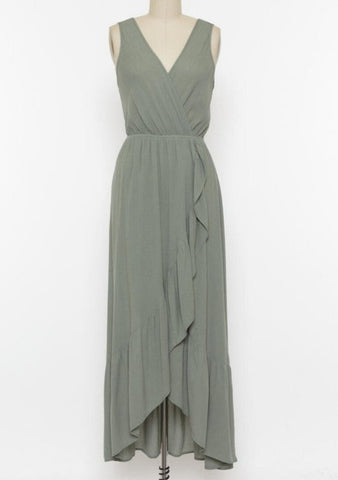 Kayleigh Ruffled High-Low Maxi Dress