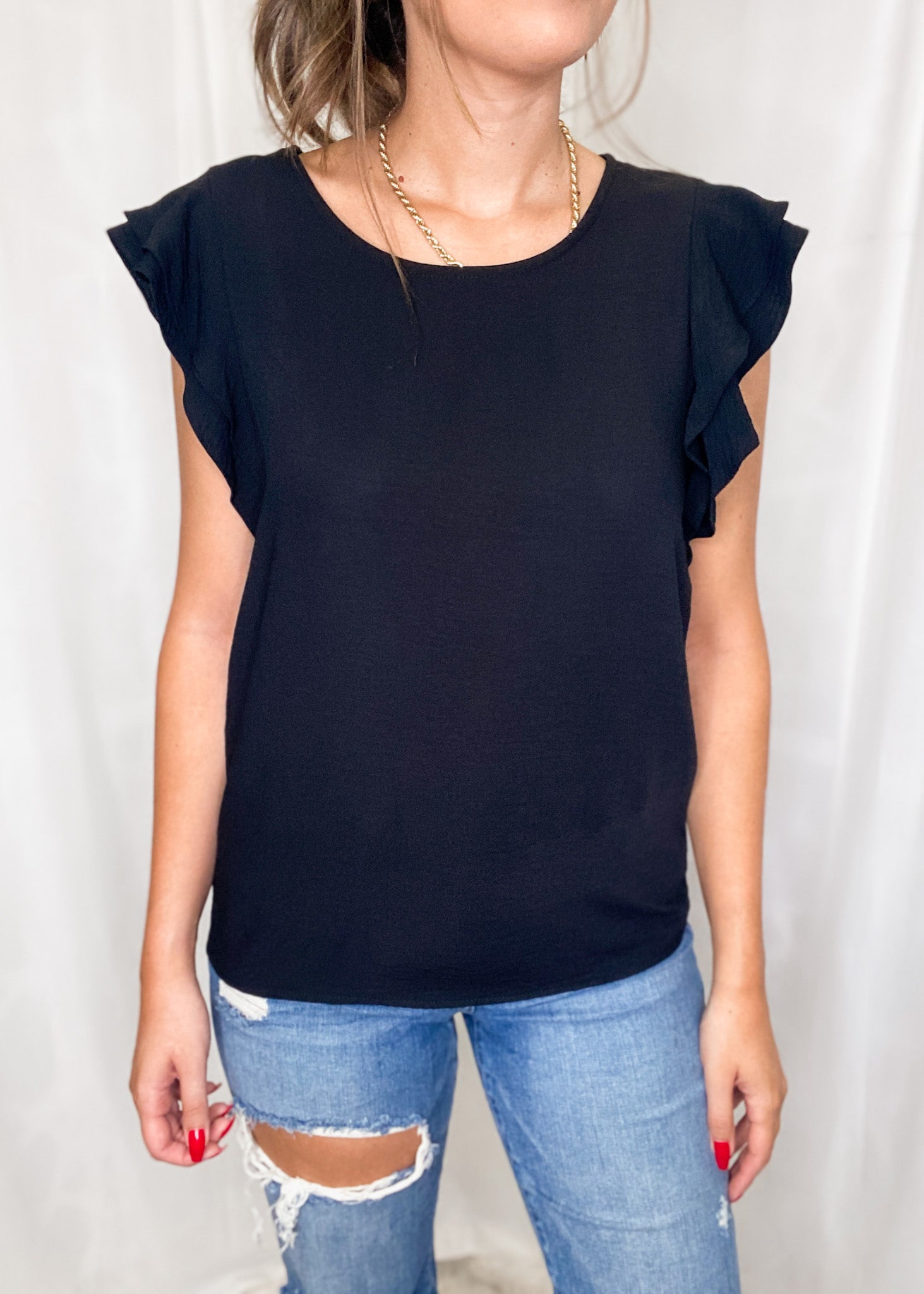Ruffle Short Sleeve Top