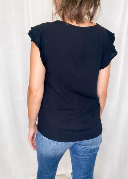 Ruffle Short Sleeve Top