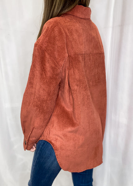 Cheryll Over Sized Corduroy Button Down Jacket