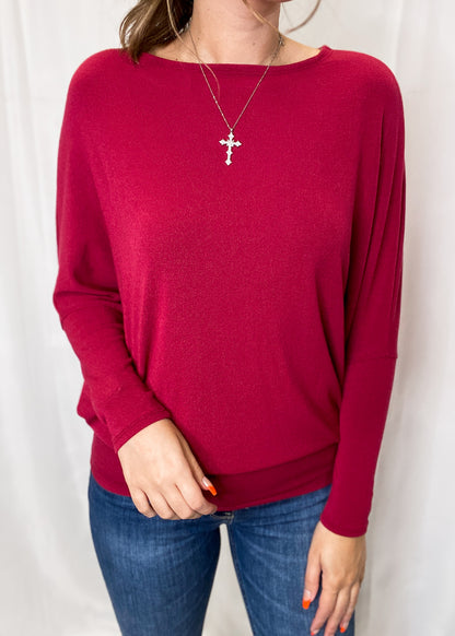 Marsha Off The Shoulder Dolman Sleeve Top