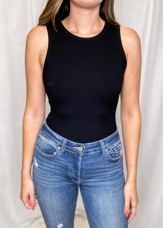 Lulu Ribbed Sleeveless Bodysuit