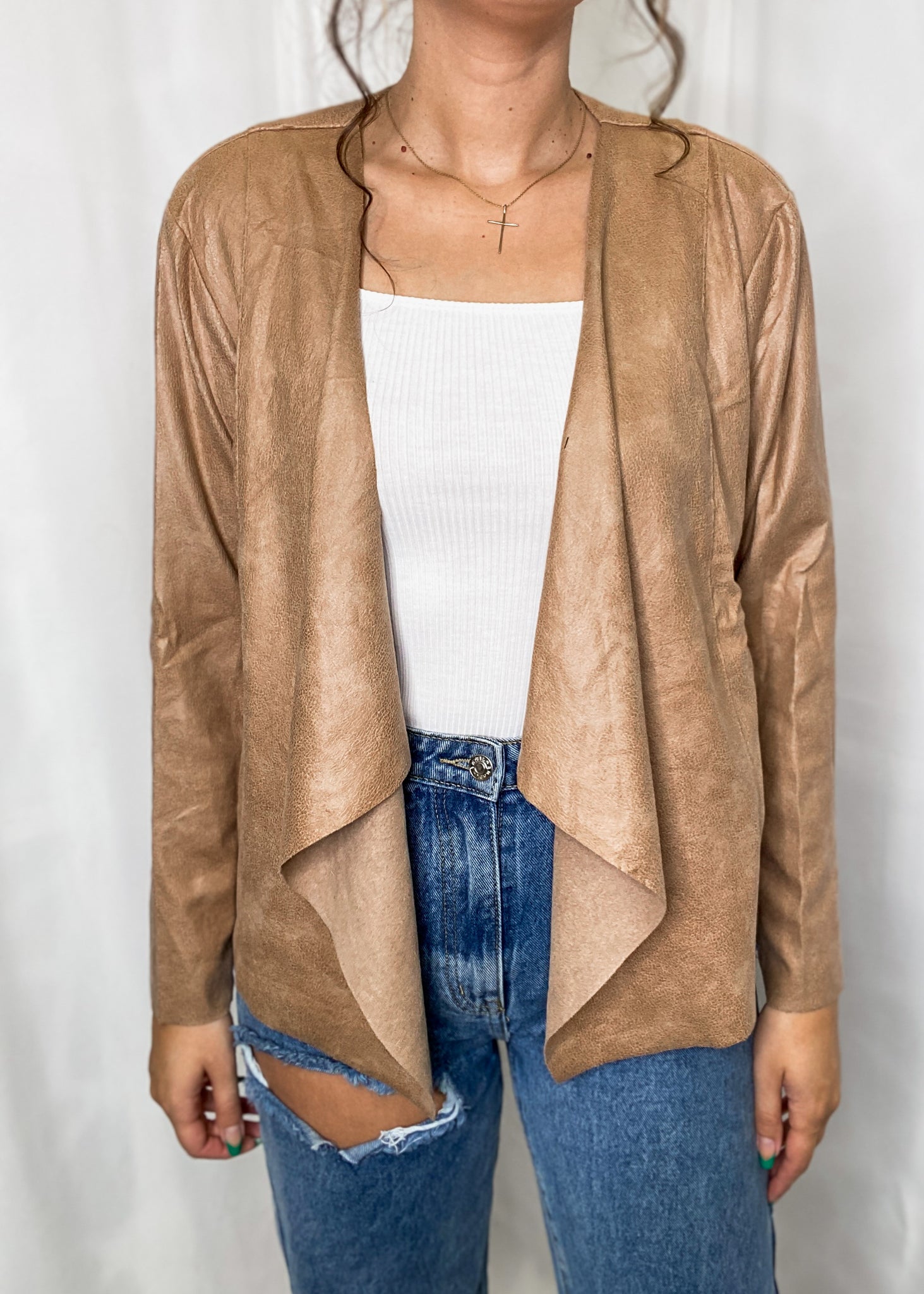 Auden Suede Open Moto Jacket