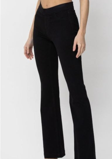 midrise flare petite jeans