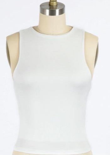 Ava High Neck Double Lined Tank