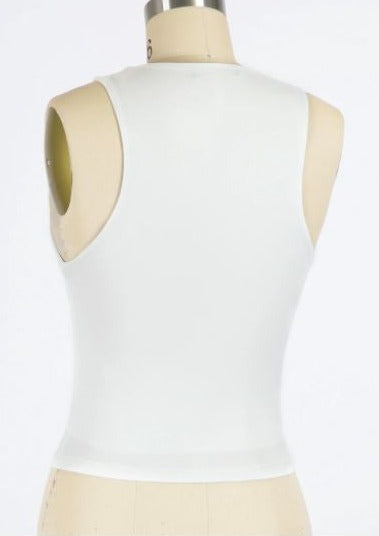 Ava High Neck Double Lined Tank