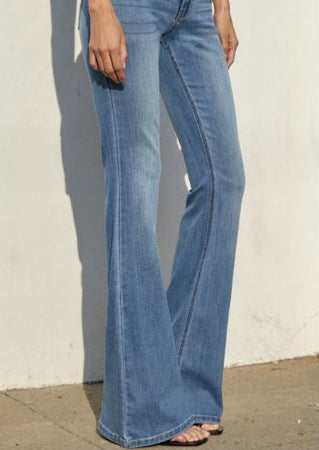 mid rise flare jeans