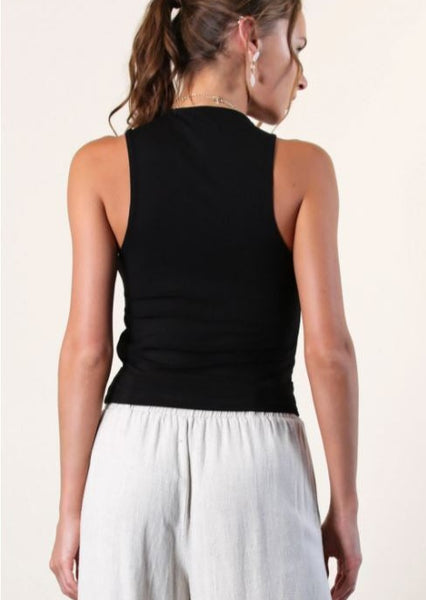 Ava High Neck Double Lined Tank